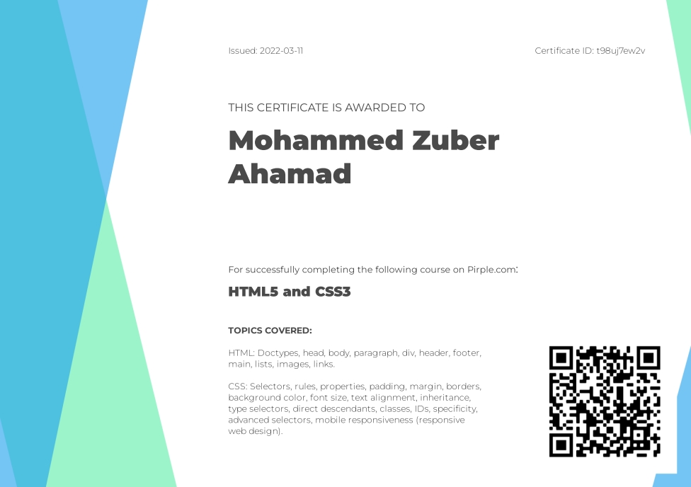 Certificate 14