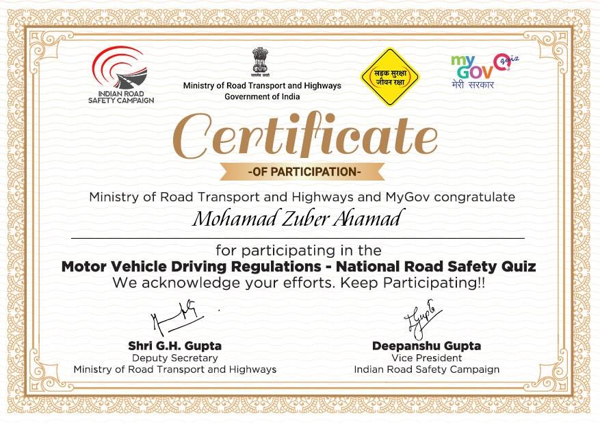 Certificate 3