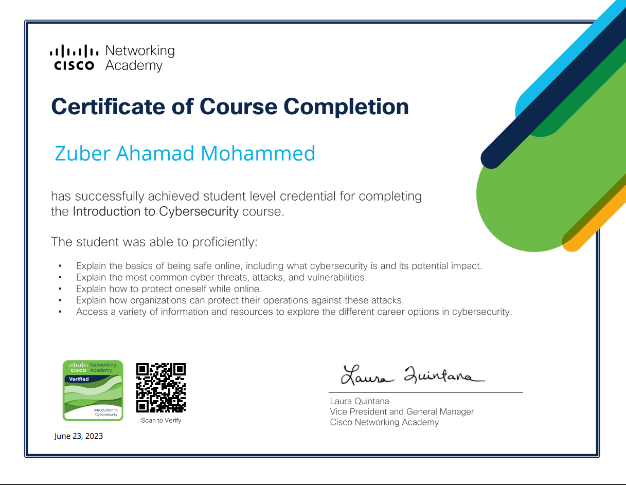 Certificate n1