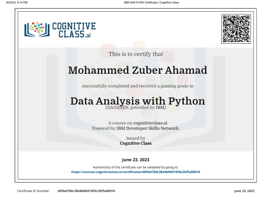 Certificate n5