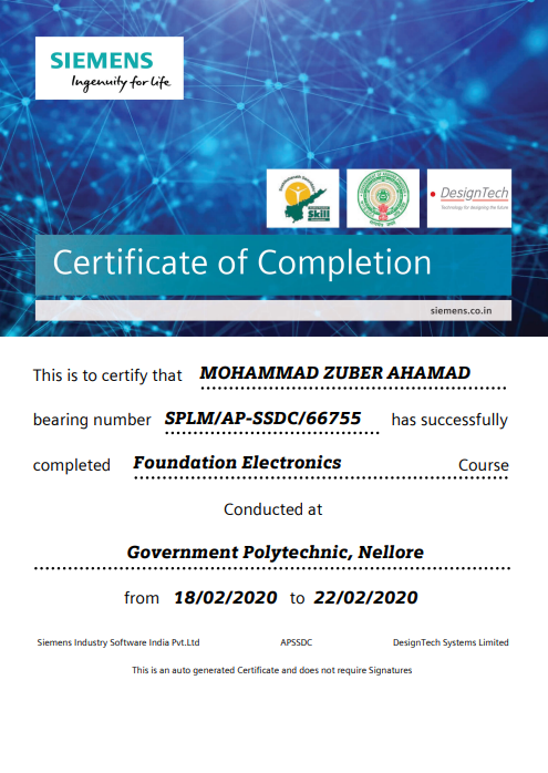 Certificate s1